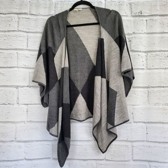 Joie irisa open front cardigan Argyle gunmetal - Picture 1 of 8